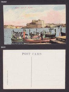 Vintage postcard, Malta, Fort St. Angelo, Unused