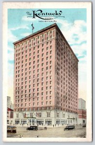 Vintage Postcard The Kentucky Hotel Building Road Highway Louisville Kentucky KY