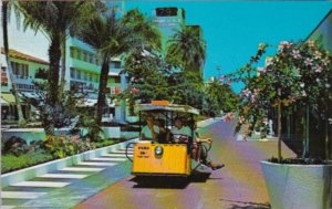 Florida Miami Beach Sightseeing Tram At Lincoln Mall