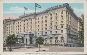 Postcard Fairmont Hotel San Francisco CA