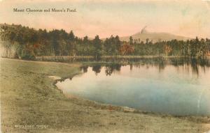 Hand Colored 1915 Mount Cohcorua Moore's Pond William Home postcard 8235