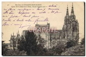 Old Postcard Environs From Chalons Sur Marne Church Notre Dame De L & # 39Epi...