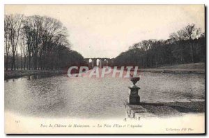 Old Postcard Maintenon Chateau du Parc La Piece d'Eau and the aqueduct