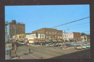 GOLDSBORO NORTH CAROLINA DOWNTOWN STREET SCENE OLD CARS VINTAGE POSTCARD