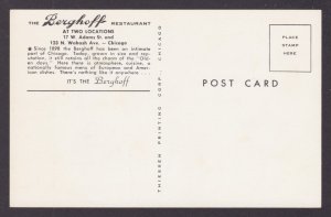 Vintage postcard, The Berghoff Restaurant, Advertising