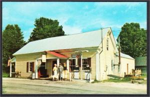 Peru VT J J Hapgood Store and Gas Station c.1970s Postcard