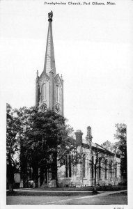 PRESBYTERIAN CHURCH PORT GIBSON MISSISSIPPI POSTCARD (c. 1940s)