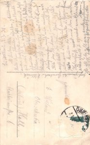 J44/ Interesting RPPC Postcard c1910 Christmas Snowman Smoking Pipe 252