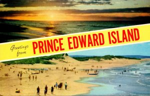 Canada Greeting sFrom Prince Edward Island Split Beautiful Sunset and Beach S...