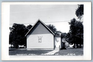 c1950's Masonic Hall Allison Iowa IA Car Scene RPPC Photo Vintage Postcard