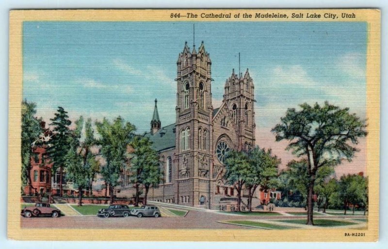 2 Postcards SALT LAKE CITY, UT ~ Interior/Exterior CATHEDRAL of the MADELEINE