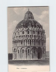 Postcard Il Battistero Pisa Italy