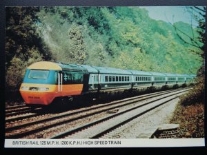 Railway BRITISH RAIL High Speed Train 125 M.P.H. (200 K.P.H.) Old Postcard