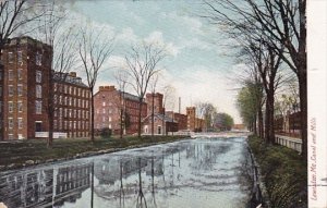 Canal And Mills Lewiston Maine 1909