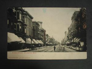 KALAMAZOO MICH Burdick St STREET SCENE c1905 Postcard