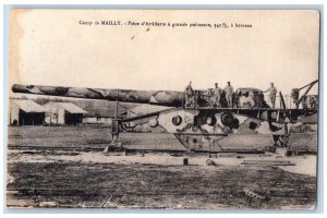 Mailly-le-Camp Aube France Postcard High Power Artillery Piece 1945 WW2