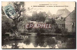 Thury Harcourt Old Postcard The castle's outbuildings and & # 39etang