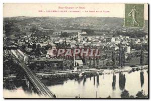 Old Postcard Capedenac Station Bridge City