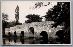 Postcard RPPC c1920s Pulborough UK Stopham Bridge West Essex River Arun