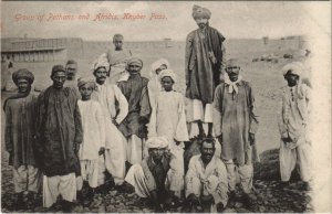 PC PASS KHYBER GROUP OF PATHANS AND AFRIDIS INDIA ETHNIC TYPES (a25729)