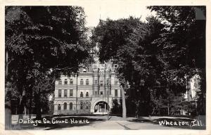 C72/ Wheaton Illinois Il Real Photo RPPC Postcard 1947 DuPage County Court House