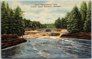 Lower Tahquamenon Falls Eastern Upper Peninsula Michigan MI Pines Postcard