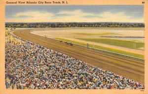 Gerneral View Atlantic City Race Track, New Jersey, USA Horse Racing Unused 
