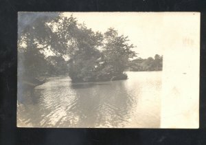 RPPC HINSDALE ILLINOIS LAKE SCENE SANDWICH ILL. REAL PHOTO POSTCARD ERENSEN