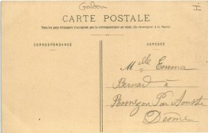 PC CPA GABON, OGOOUÉ, DÉBARCADÉRE DU BOIS, Vintage Postcard (b21744)