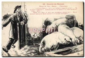 Old Postcard Pig Pig Smile Morvan