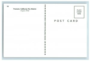 Fire Station Engine #182 Fremont, CA. Vintage Postcard P87