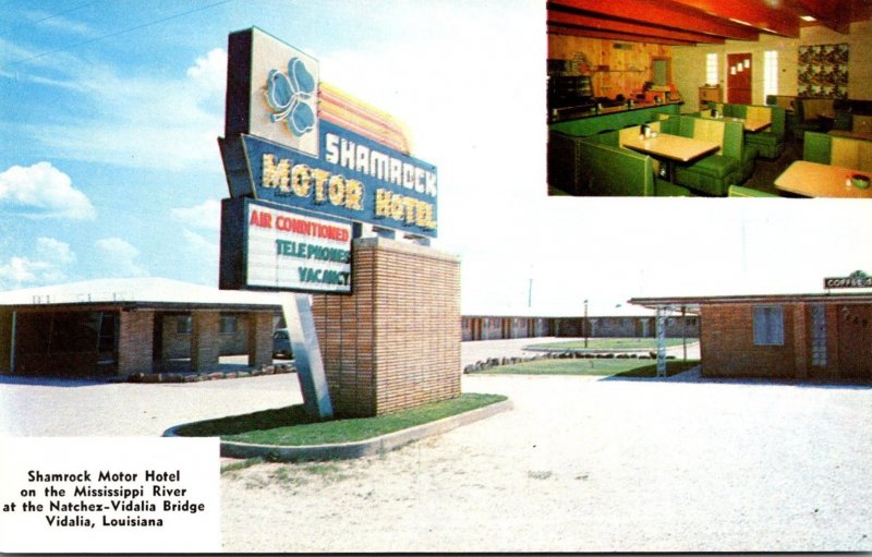 Louisiana Vidalia Shamrock Motor Hotel With Coffee Shop and Lounge