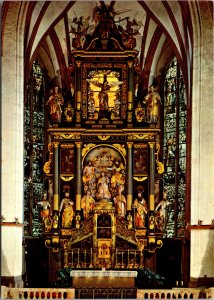 Postcard Austria Mondsee Abbey former College Church High Altar