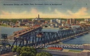 Government Bridge and Roller Dam - Davenport, Iowa IA  