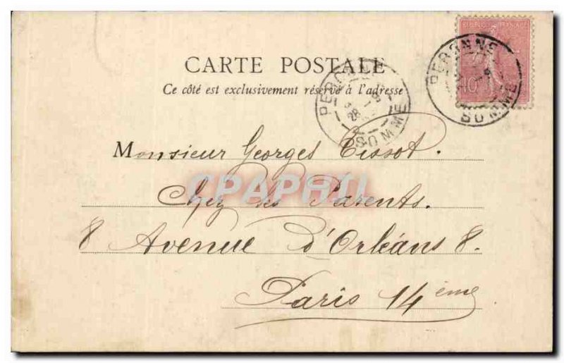 Old Postcard Peronne Great Place