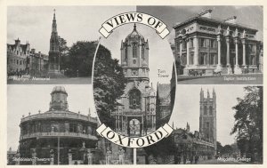 VIEWS OF OXFORD, MultiView, Oxfordshire - Vintage POSTCARD