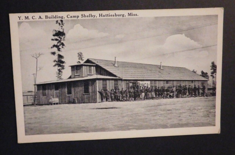 Mint USA Postcard YMCA Building Camp Shelby Hattiesburg Mississippi