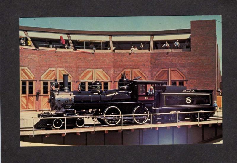 CA Short Line Railroad Train Locomotive 8 Old Sacramento California Postcard