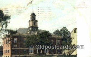 Brockton, MA USA Post Office Postal Used Unknown light postal marking on fron...