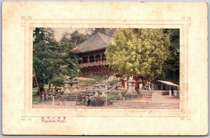 Nigatsudo Nara Japan Buddhist Temple in Hillside of Mount Wakakusa Postcard