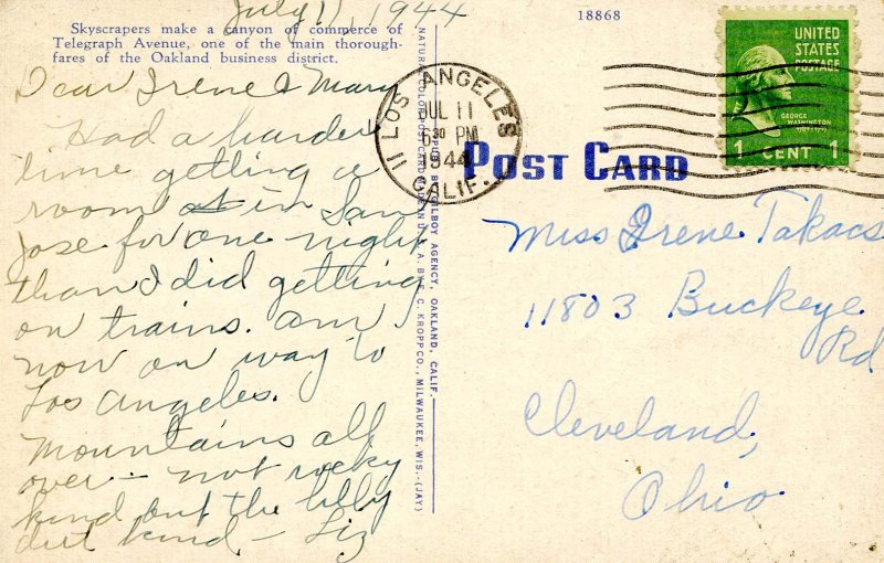 CA - Oakland. Telegraph Avenue, Trolley