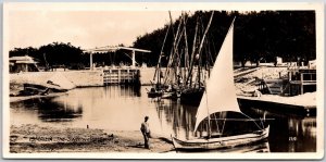 Ismailia The Sweetwater Canal Fresh Water Canal Egypt Real Photo RPPC Postcard