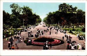 Detroit MI Central Ave Belle Isle Park Postcard unused 1903