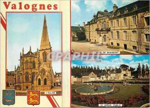  Tarjeta Postal moderna Valognes (manija) la iglesia el hotel de Beaumont el par