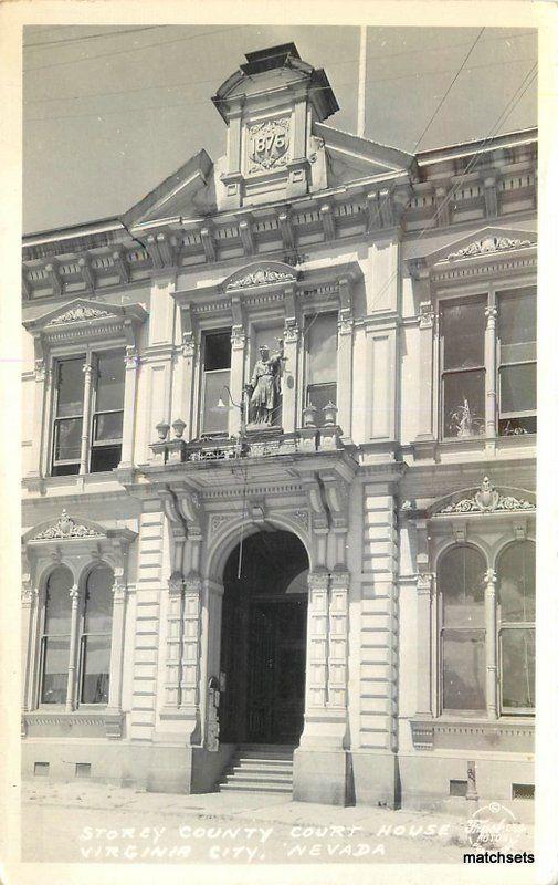 1946 Virginia City Virginia Storey Court House Frasher RPPC real photo 8272