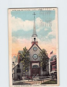Postcard Notre Dame Des Victoires Church, Quebec City, Canada