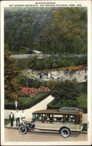Hot Springs Nat'l Park Arkansas AR Sight Seeing Bus Vintage Postcard