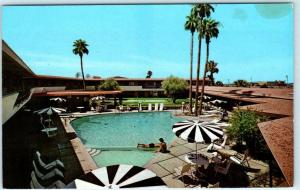 SKY HARBOR AIRPORT Phoenix, AZ ~ SHERATON SKY RIDERS Hotel c1950s-60s Postcard