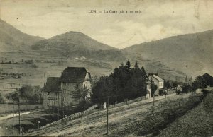 france, LUS-LA-CROIX-HAUTE, Gare, Railway Station (1910s) Postcard