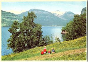 Norway Stryn Nordfjord 1960s Vintage Postcard